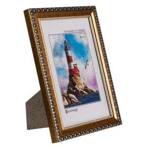 90348284 Рамка Platinum со стеклом Камея 996_1015, 10x15 см, пластик, цвет золотистый STLM-0833496
