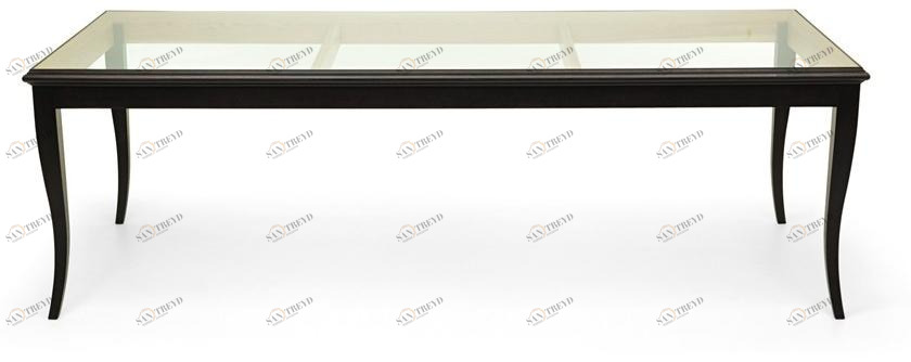 EPÒNIMO Прямоугольный стол из массива дерева со стеклянной столешницей Nadi Nd001/003 