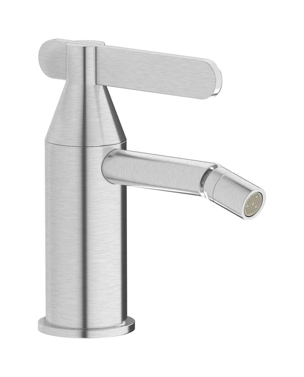 Смеситель для биде на 1 отверстие в комплекте с донным клапаном. WE ARE IB oh706is Brushed Nickel Soho