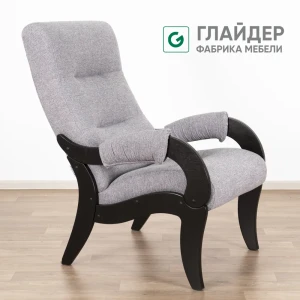 91870632 Кресло Glider Модель аоста компакт 58x97x79 см шенилл цвет tailor 7, венге STLM-1516651