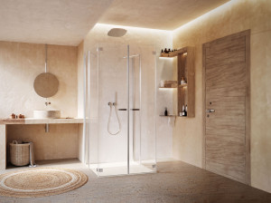 Прямоугольная хрустальная душевая кабина