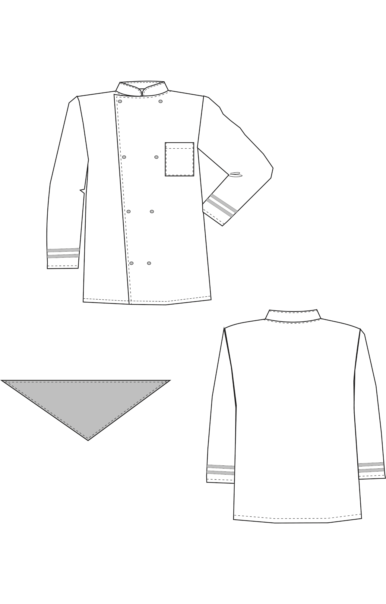 66000 Куртка поварская "Люкс" белая  Повар  размер 52-54/182-188 Спецодежда  - Вид №1