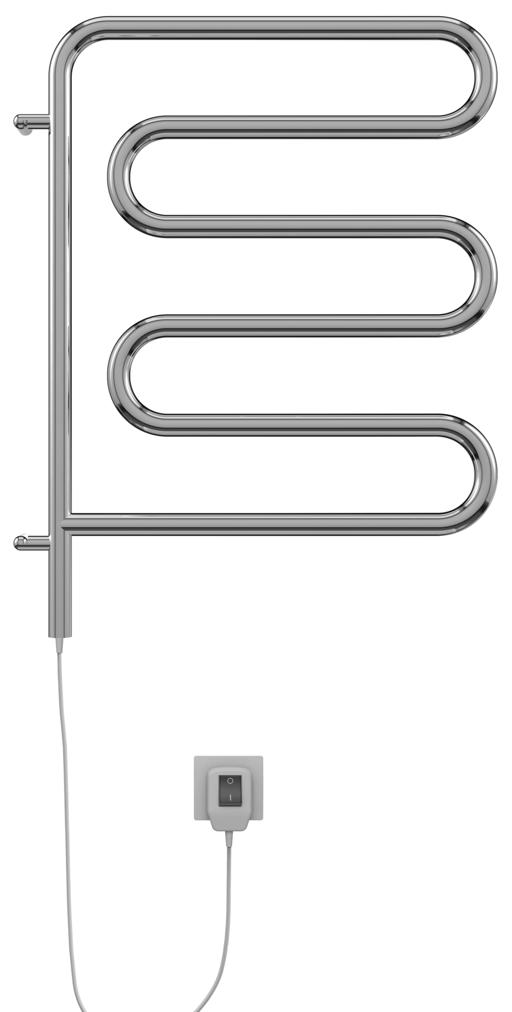 4620768883958 ЭЛЕКТРИКА Электро 25 Ш-обр 450х570 поворотный Полотенцесушитель TERMINUS Нержавеющая сталь  - Вид №1