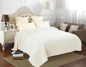 90347500 Плед 798Вид49, 240x220 см, флис, цвет молочный Luxury STLM-0194978 ЭЛЬФ
