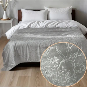 89397778 Покрывало Bouquet 240x260 см велсофт цвет серый STLM-1419629