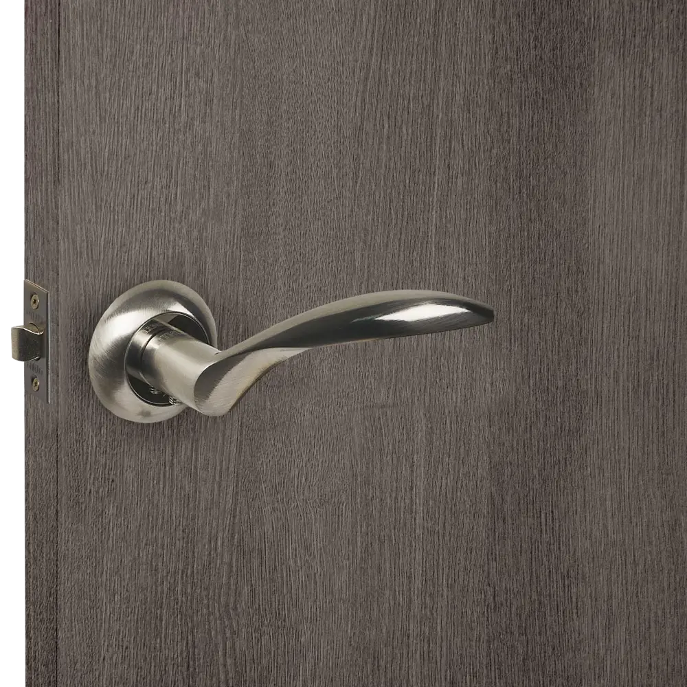 Дверные ручки Punto Viola без запирания цвет матовый никель/хром STLM-2190855 - Вид №6