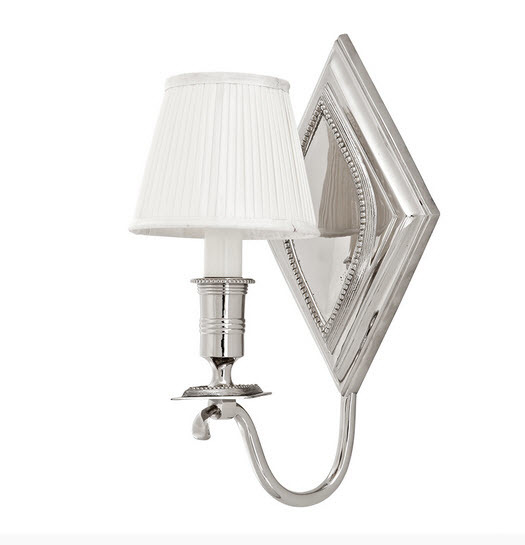 Бра Diamond Single от Eichholtz 107911 EICHHOLTZ EICHHOLTZ 059755 Белый;никель  - Вид №1