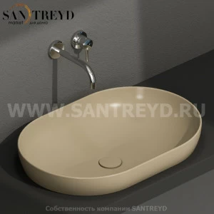 B6O61PA Встроенная раковина под столешницу овальная Ceramica Globo T-EDGE