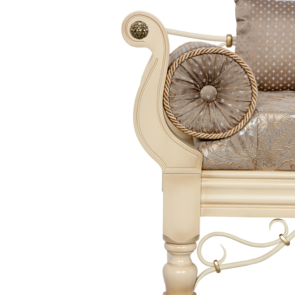17117 Банкетка Флоренция Премиум Айвори Флора Беж BOGACHO 4627174555806 - Вид №2
