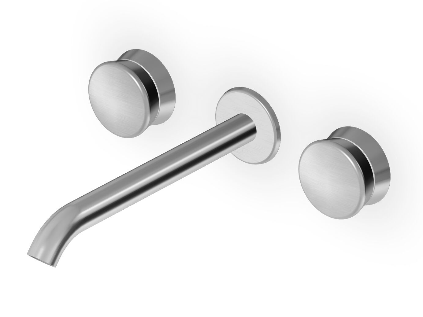 Настенный смеситель для раковины с 3 отверстиями из нержавеющей стали с аэратором Zucchetti Sablier ARCH-00012317