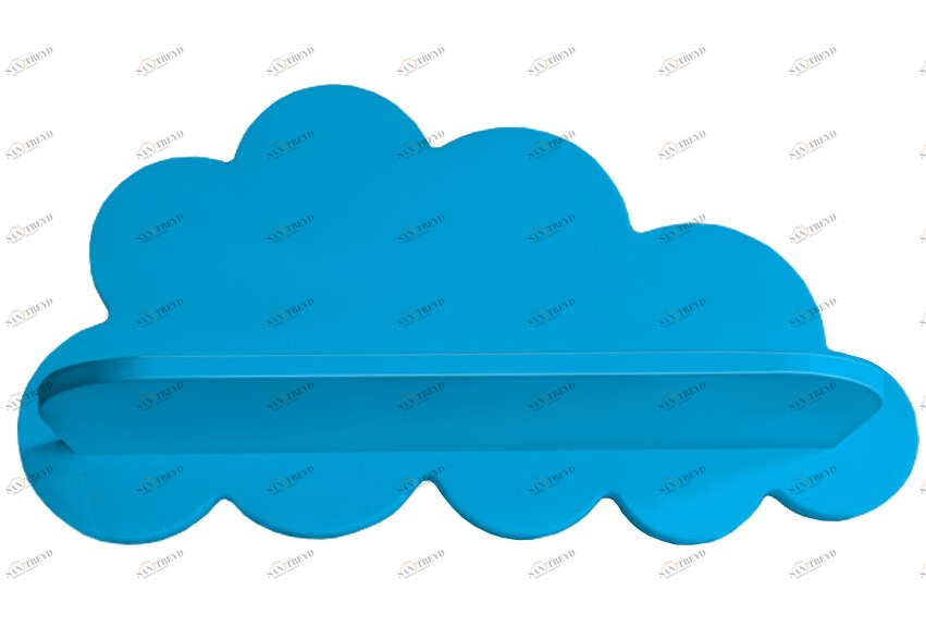 Полка-облако детская большая голубая "Амстердам" МАНДАРИН АМСТЕРДАМ 179510 Синий Santreyd 