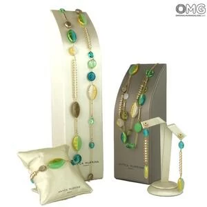 3836 ORIGINALMURANOGLASS Набор украшений Лилия - Коллекция Antica Murrina - муранское стекло OMG  см