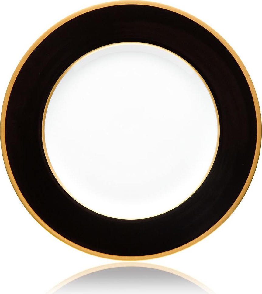 64611 Haviland Тарелка десертная 16см "Китайский лак, золотой кант" Фарфор 