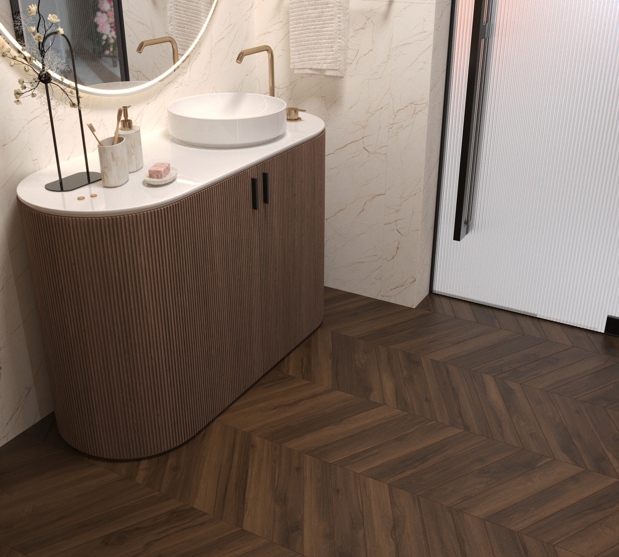 Керамогранит SCARLET WOOD WALNUT 8х45 Creanza CH-RT10
