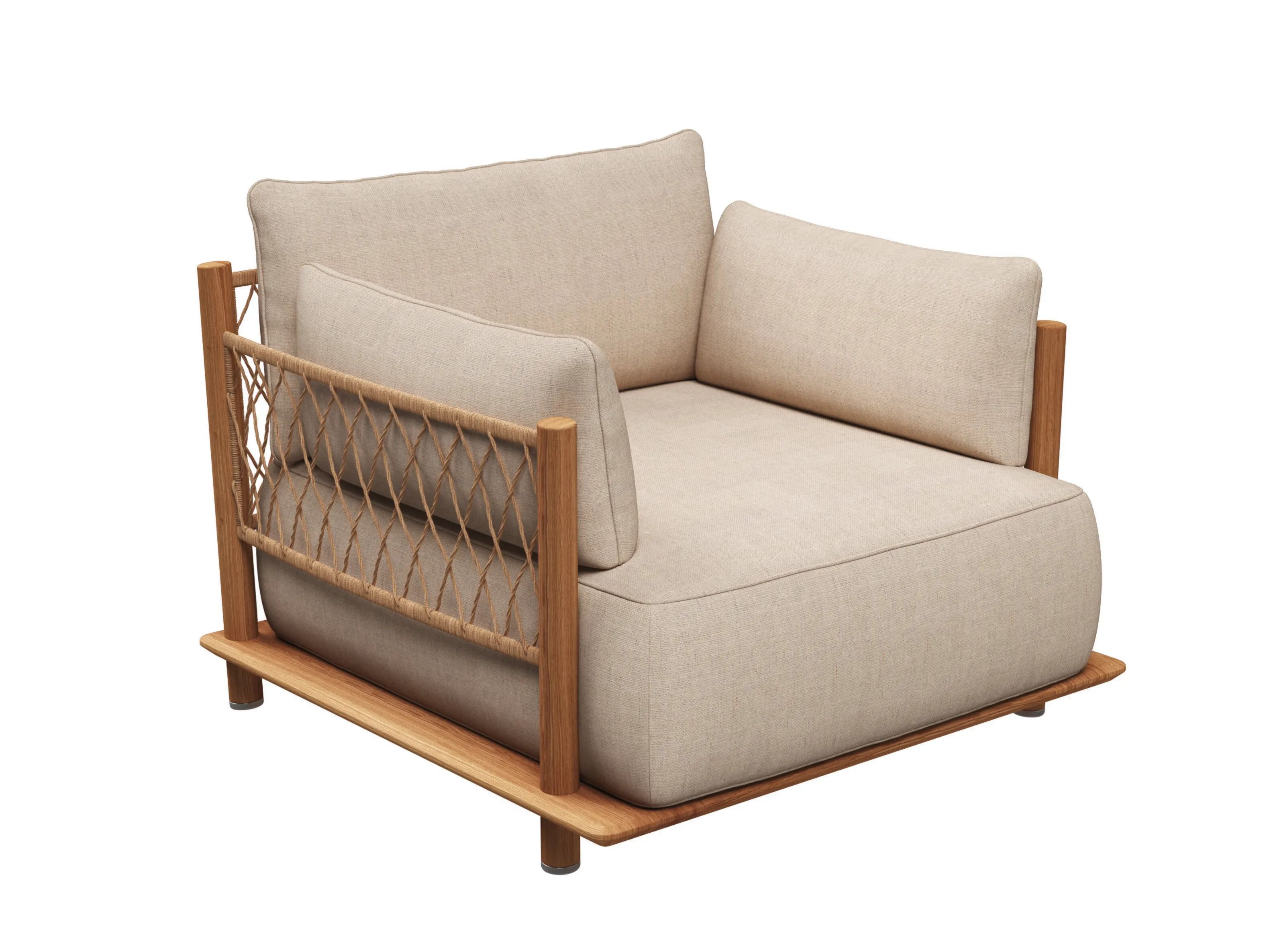 Тканевое садовое кресло с подлокотниками Gloster Salina ARCH-00060929