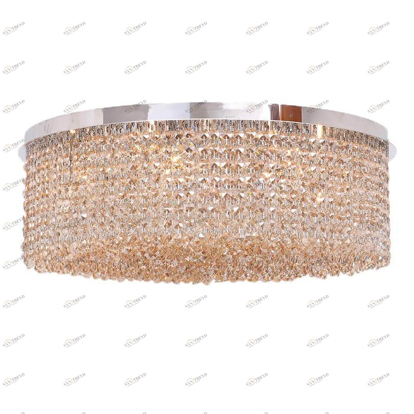 Потолочный светильник круглый хрустальный серебристый Newport 10166/PL NEWPORT ДИЗАЙНЕРСКИЕ 00-3890659 Серебро 