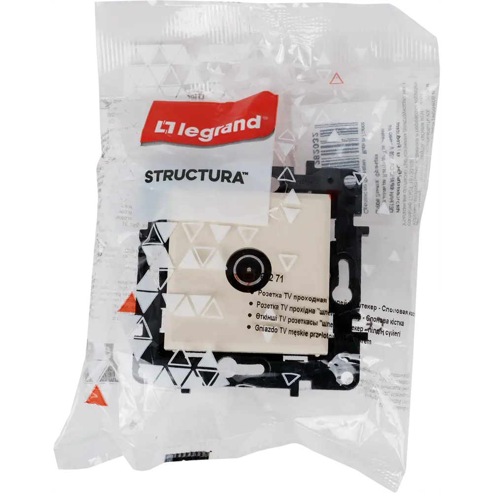Проходная ТВ-розетка Legrand Structura слоновая кость для последовательного подключения 82064693 STLM-0018677 - Вид №4