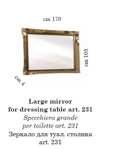 Зеркало из стекла с рамкой Arredoclassic фантазия ARCH-00152171 - Вид №6