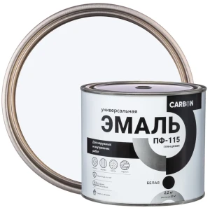 Эмаль ПФ-115 Carbon глянцевая цвет белый 2.2 кг 82739725 STLM-2176543