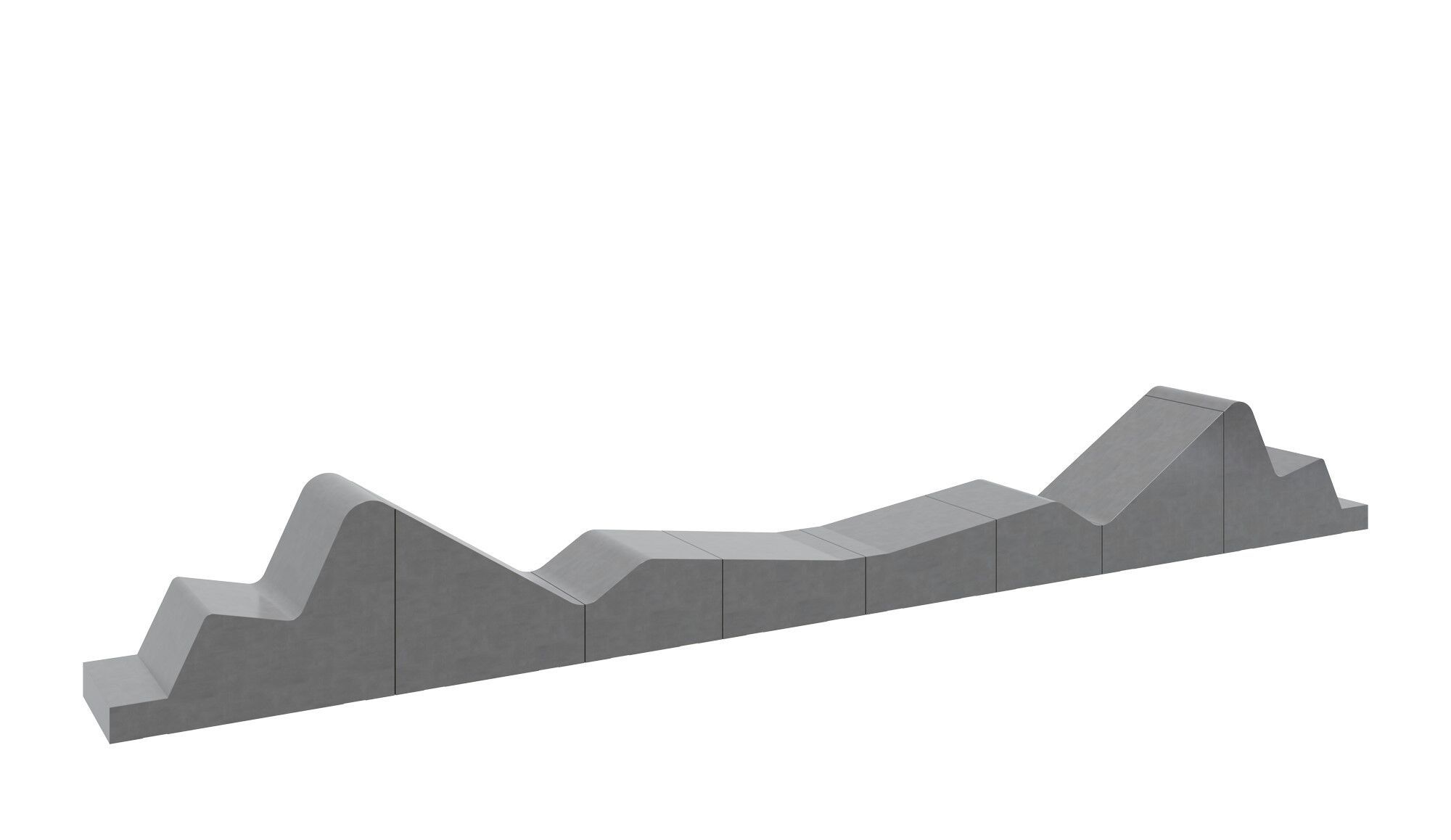Модульная бетонная скамья без спинки amop Socialplay ARCH-00073712 - Вид №1