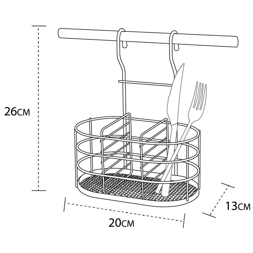 Держатель для столовых приборов DELINIA 20x13x26 см сталь цвет бронза STLM-2212453 - Вид №1