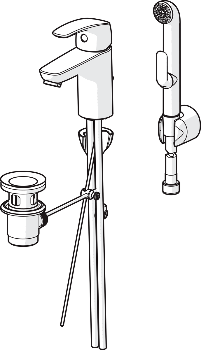 Oras 1008 Смеситель для умывальника 1008 Safira Хром  - Вид №2