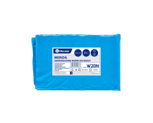 W20N Одноразовые мешки для мусора, 50 x 60 см, вместимость 35 л, 50 шт. в упаковке, СИНИЙ, LDPE Merida