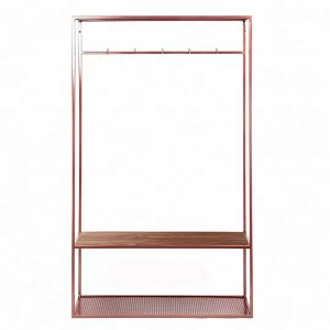 Вешалка в прихожую с полкой медь, американский орех Hallra copper INTELLIGENT DESIGN ВЕШАЛКИ HALLRA 261038 Коричневый;медный