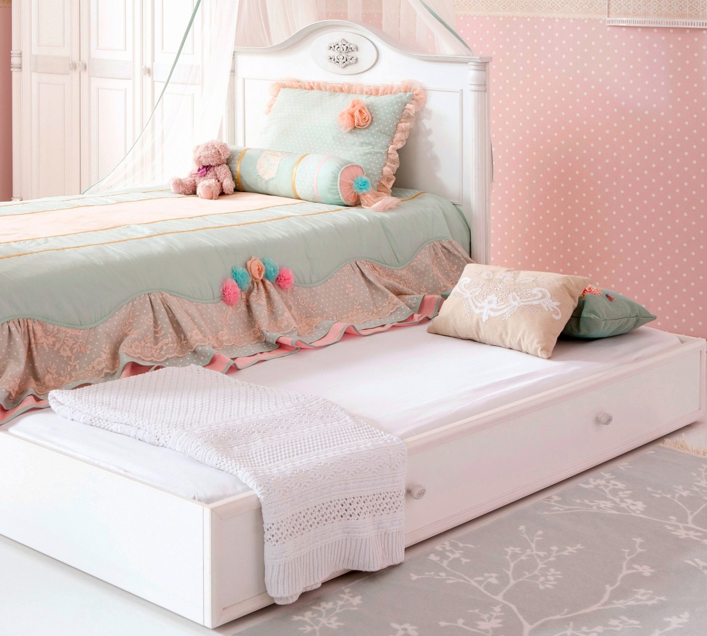 Кровать выдвижная детская белая 90х190 см Romantic CILEK ROMANTIC 00-3832119 Белый Santreyd - Вид №1