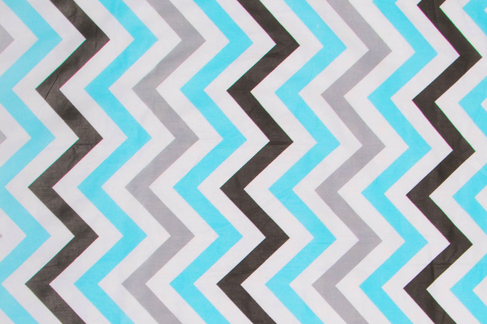 Детское постельное белье "Зигзаги" графит, бирюза, серое БЕЛЬМАРКО  327398 Голубой Santreyd  - Вид №3