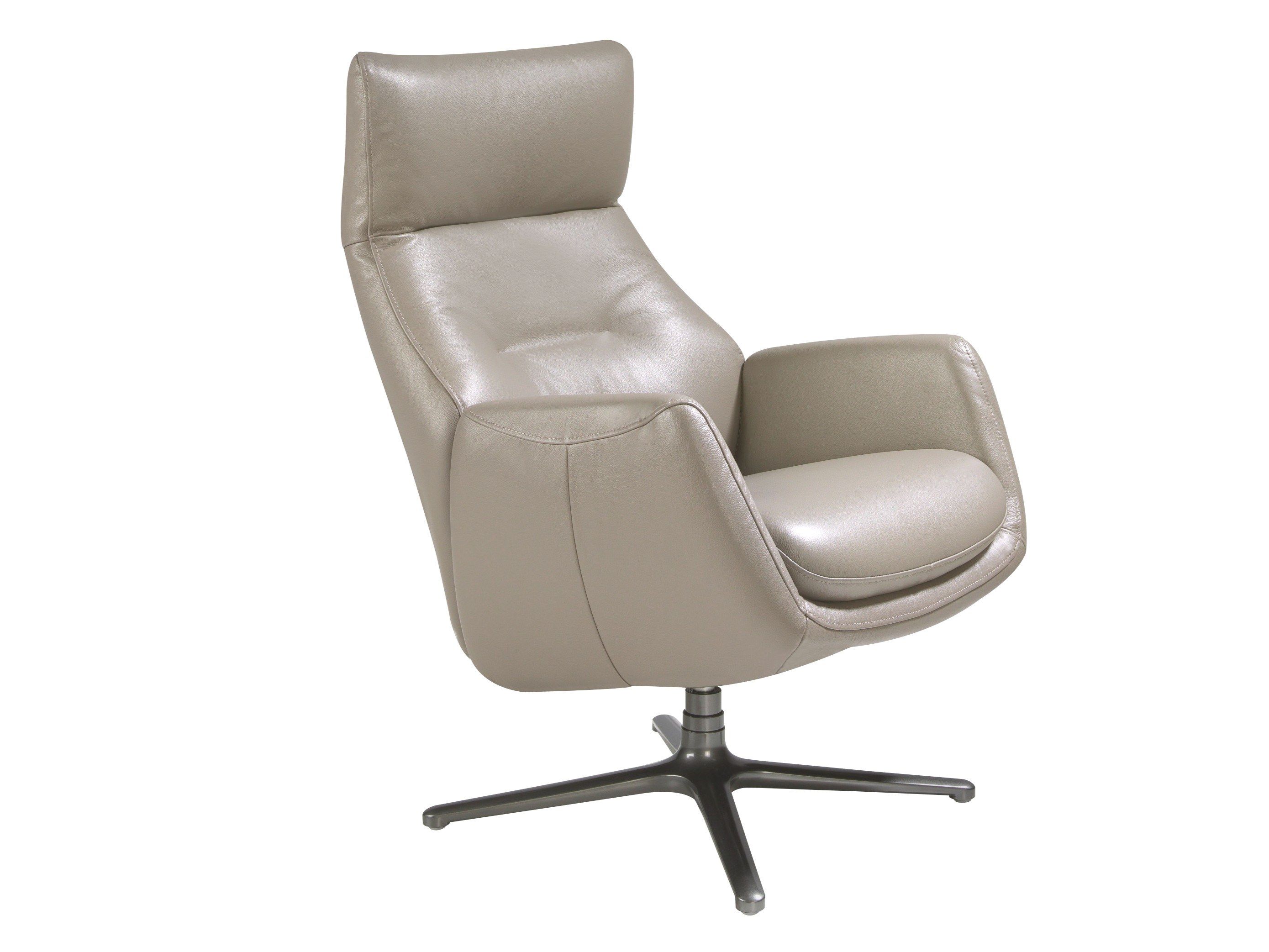 Кожаное вращающееся кресло с подлокотниками Angel Cerda Nature Life ARCH-00147893