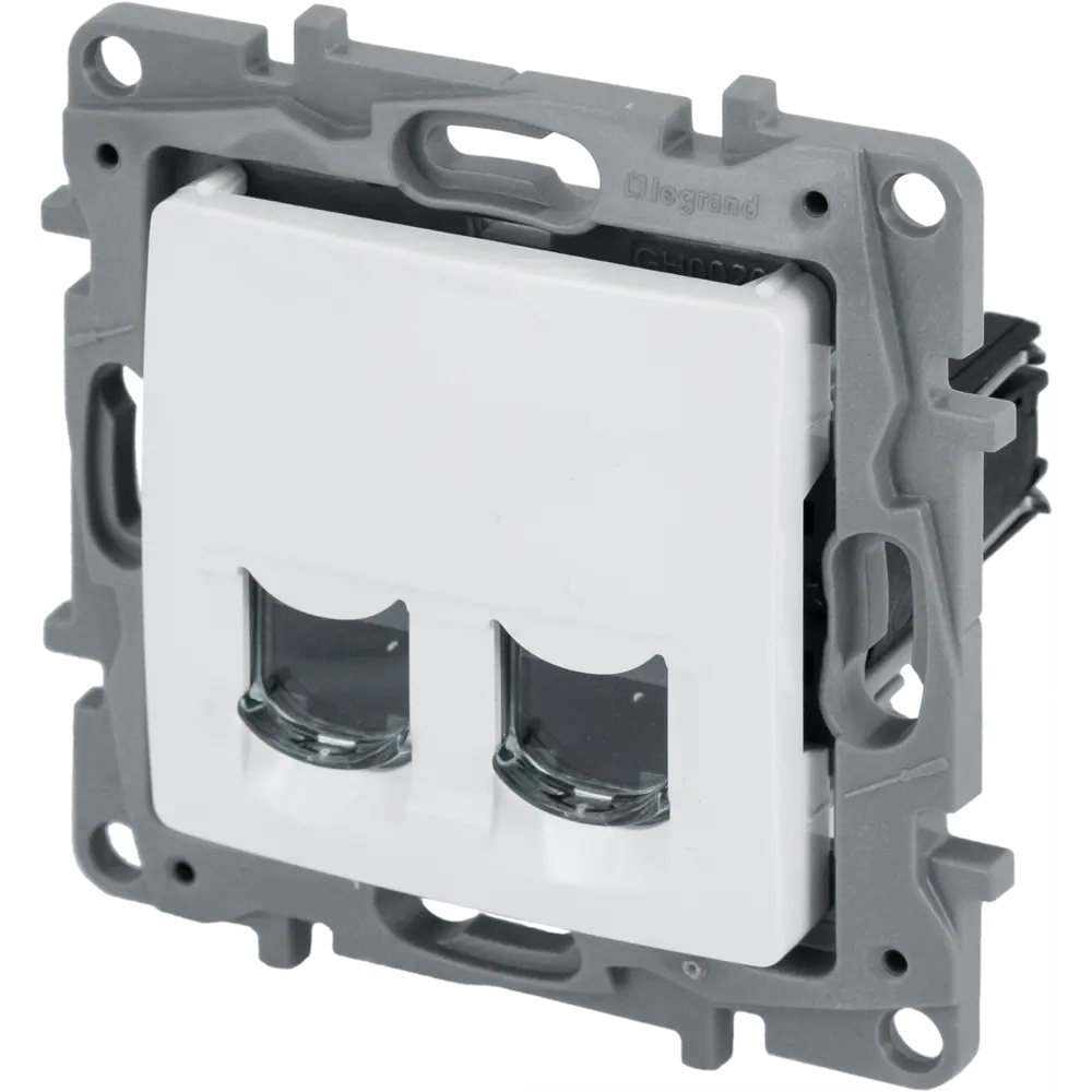 Розетка компьютерная двойная RJ45 категория 6 UTP - Legrand Etika - белый 82499674 STLM-2183993 - Вид №1