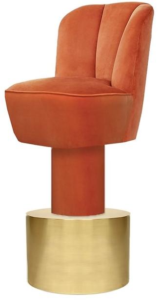 Moanne Барный стул высокий бархатный со спинкой Monti sun-id-1414039 - Вид №1