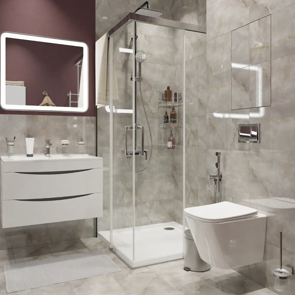 Керамин Талисман — настенная плитка серого цвета 60×30 см 88700671 STLM-0945607