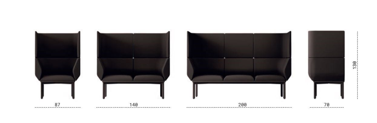 Тканевый диван с высокой спинкой Las Mobili Divo ARCH-00120188