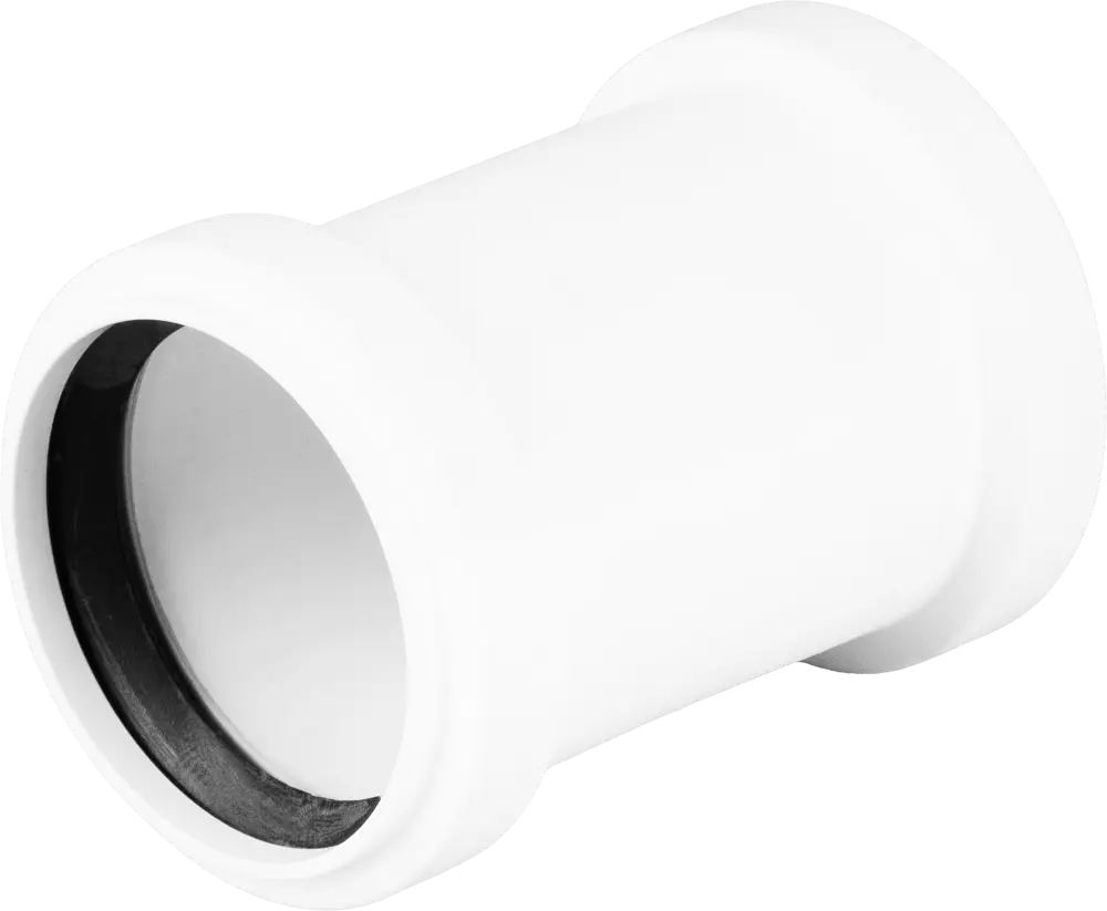 82342558 Муфта двухраструбная ø50 мм Rehau Raupiano полипропилен 121484 STLM-0024943