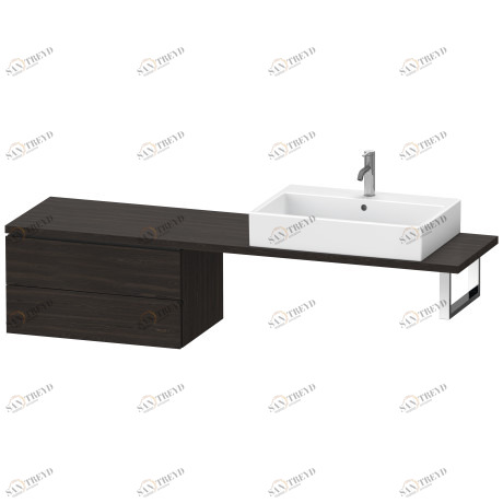 LC584806969 Шкафчик для компактной консоли L-Cube #LC5848 720 x 477 мм Орех брашированный (натуральный шпон) Duravit