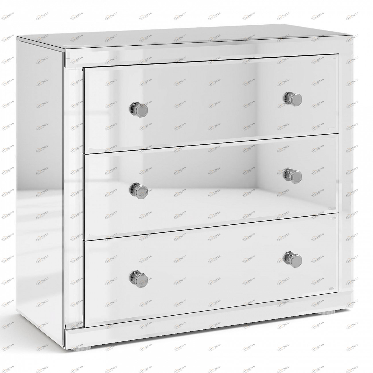 Комод зеркальный с 3 ящиками "Дэйли" GRAUM  304013 Зеркальный 