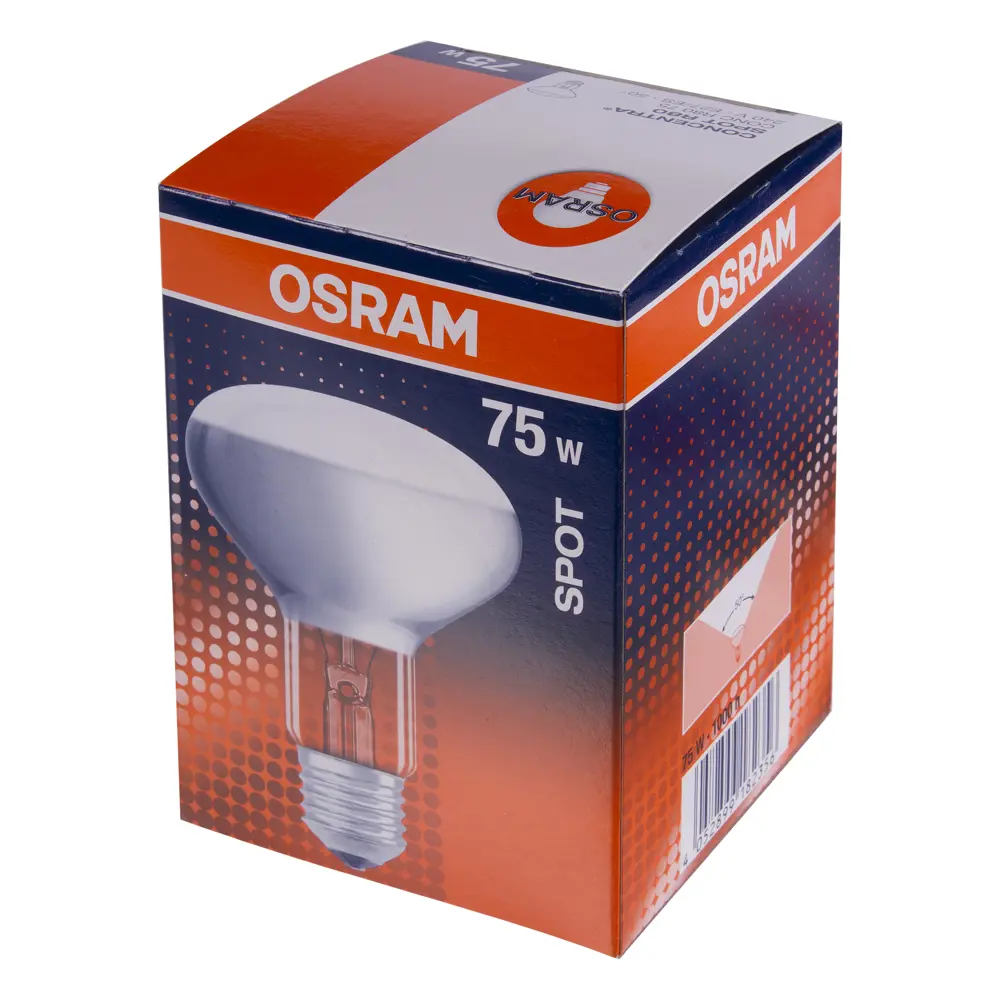 Лампа накаливания Osram спот R80 E27 75 Вт свет тёплый белый STLM-2067117 - Вид №1