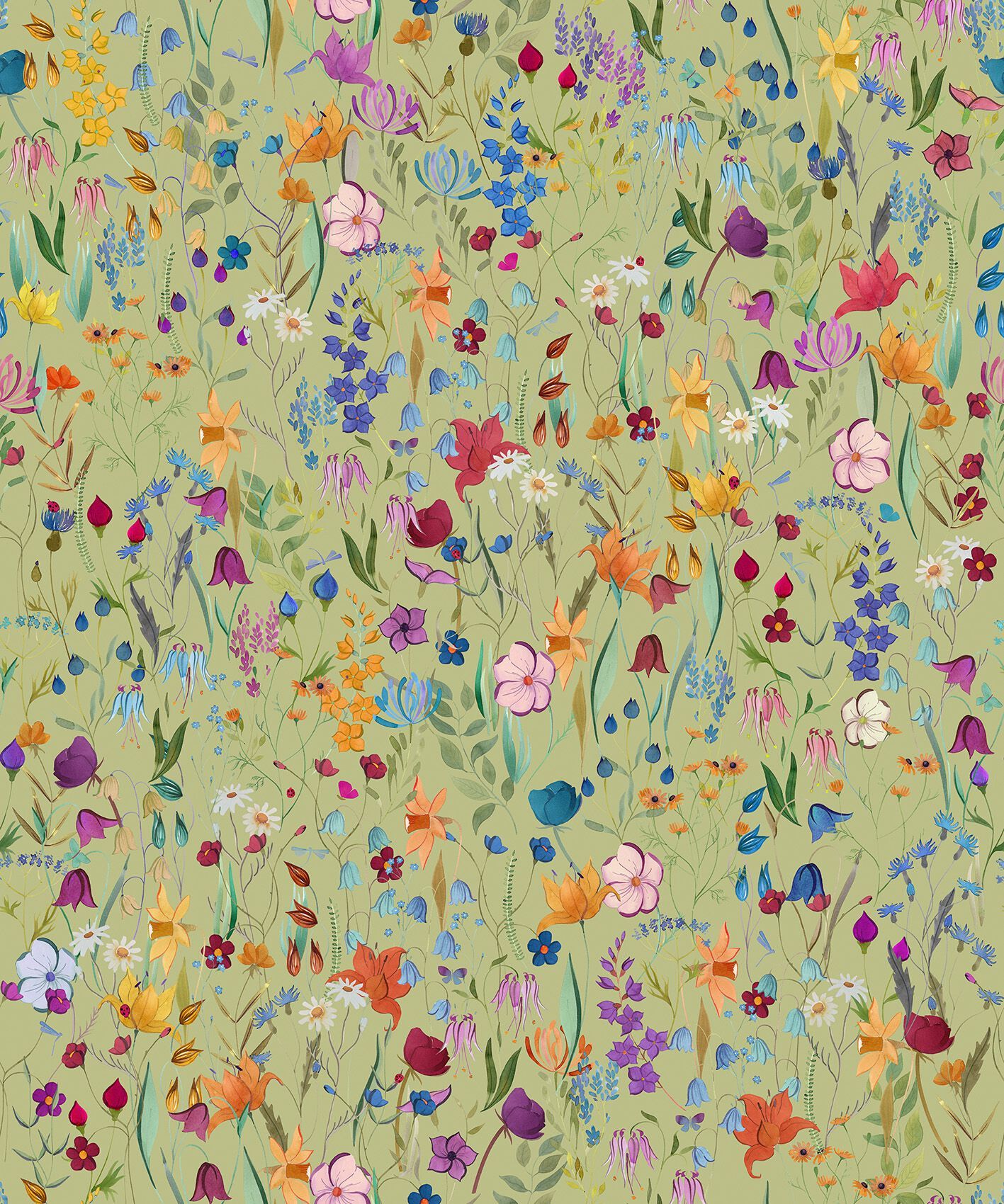 Обои с цветочными мотивами Jannelli&Volpi CAMPO FIORITO ARCH-00106947 - Вид №3