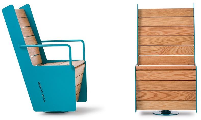 Nola Industrier Стул для улицы из лакированной стали Low/high U11-59e/snurr - Вид №1