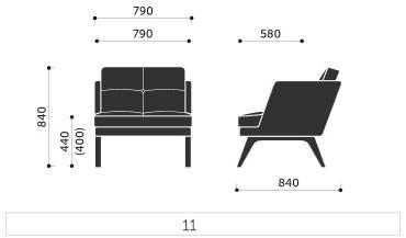profim Кресло из ткани с подлокотниками October sun-id-1441550 - Вид №4