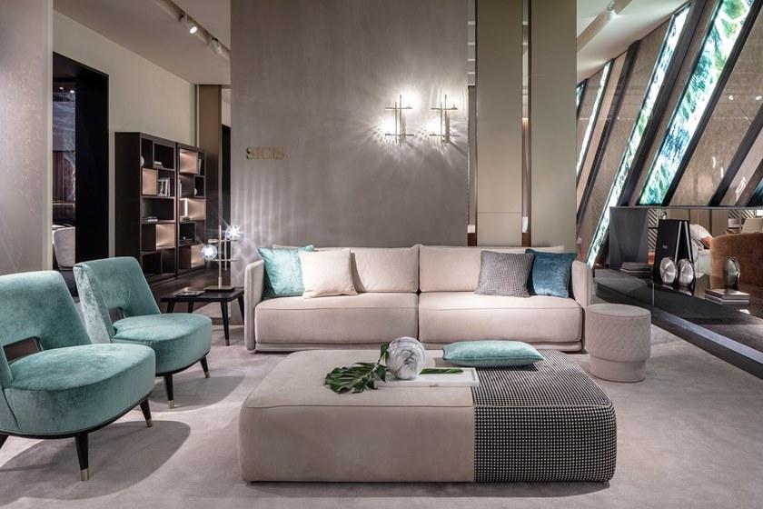 Sicis Прямоугольный пуф из ткани sun-id-1473410 - Вид №1