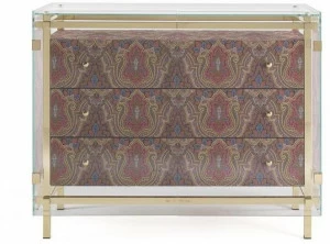 ETRO Home Interiors Комод из латуни и закаленного стекла Delhi E.deh.321.a
