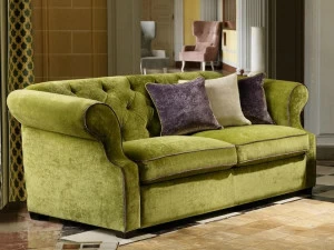 Domingo Salotti Тафтинговый 3-местный диван из ткани Benjamin