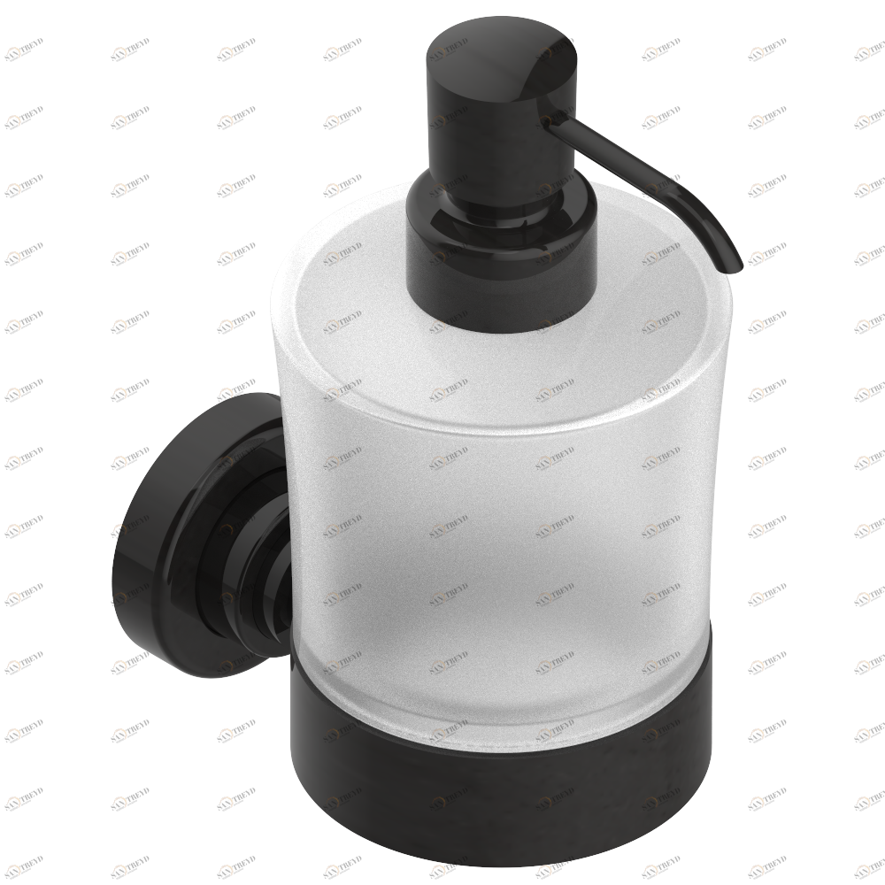 U3E-613 Дозатор для жидкого мыла настенный Thg-paris Багатель с чёрным камнем Покрытие PVD бронза U3E-613 CAT.F