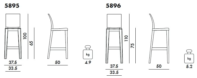 Высокий стул из поликарбоната со спинкой Kartell Ghost ARCH-00046070 - Вид №37