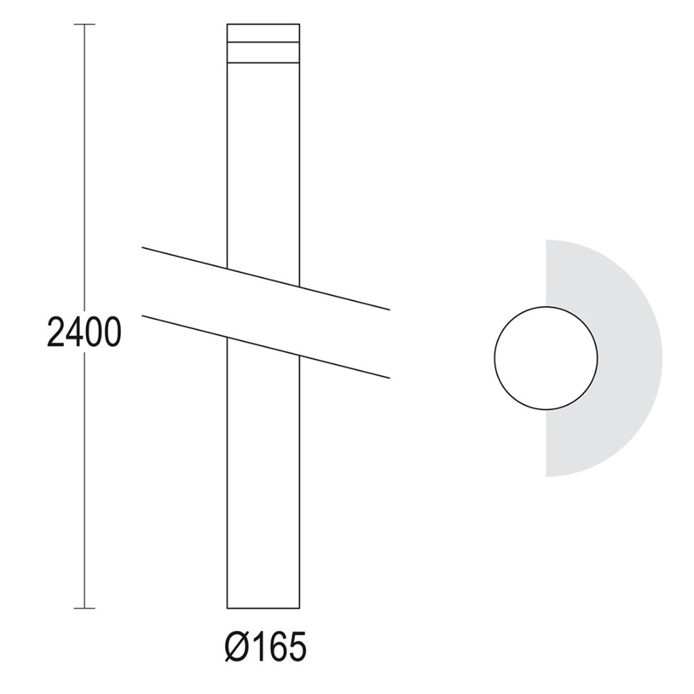 MaxiTondo 2400 Ghidini MaxiTondo .05 Темно-Cерый (Матовый)  - Вид №1