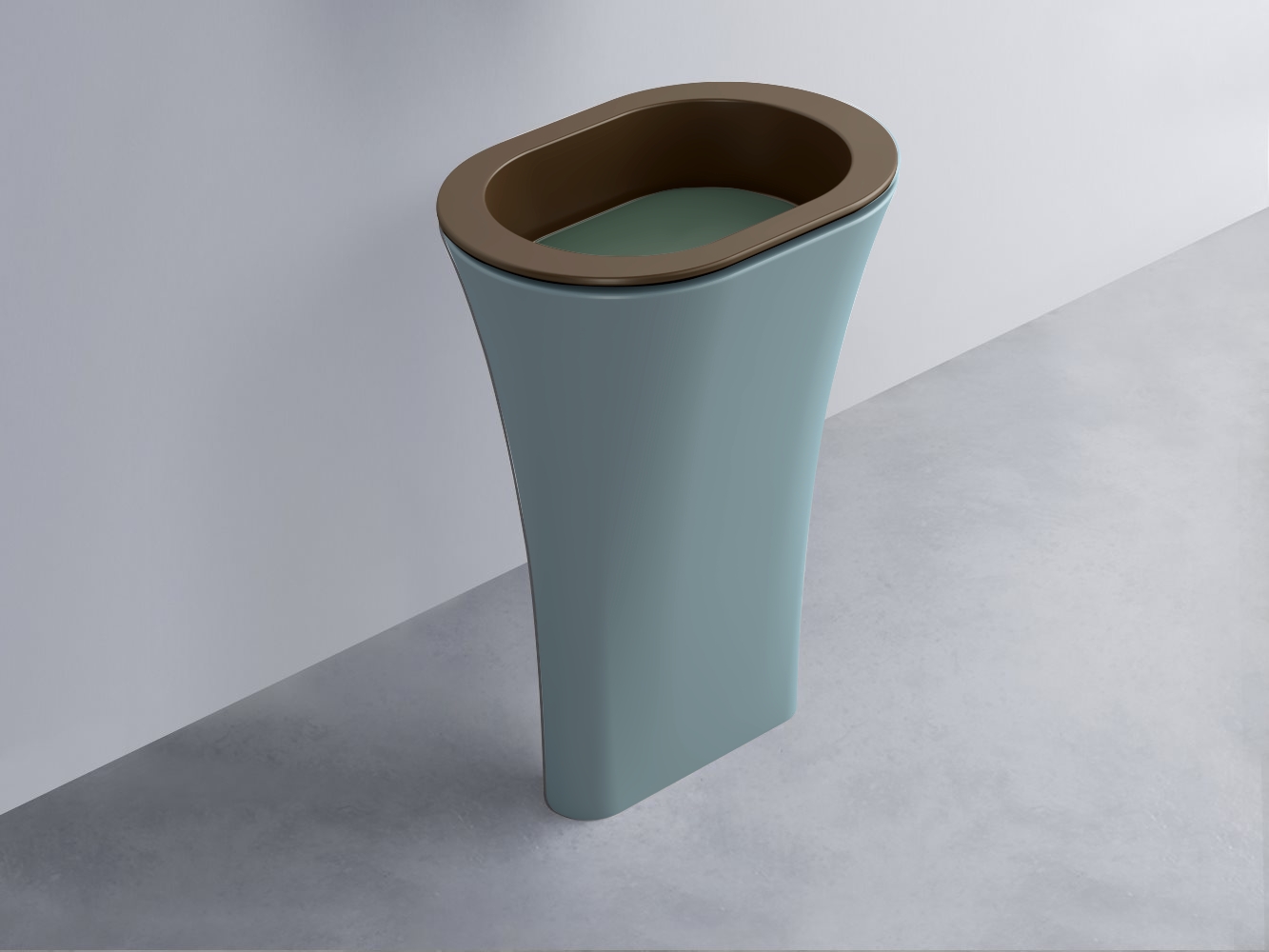 AMLA65-CA+AMPILO-MU+AMCOLO-PL Раковина Amedeo Ovale отдельностоящая cielo Enjoy + Amedeo Ceramica Cielo