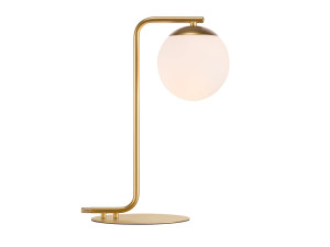 Настольная лампа из металла и выдувного стекла